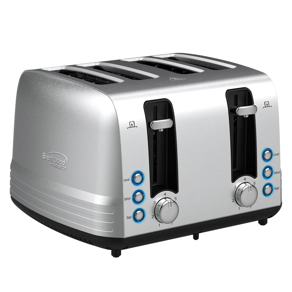 4 Slice Stainless Steel Toaster Bagel Defrost 7 Shade