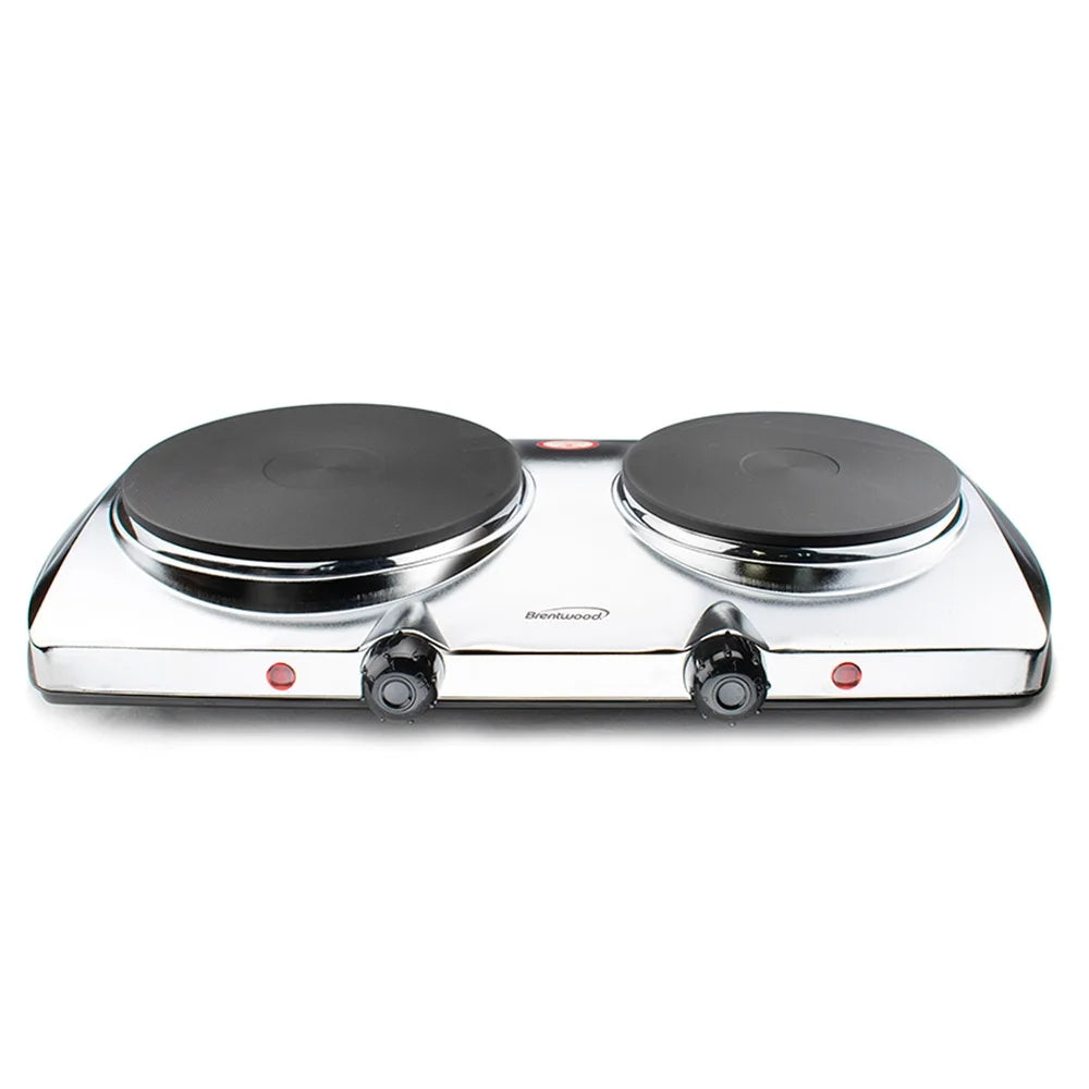 XMSJ Electric Double Burner Hot Plate 1440W Temperature