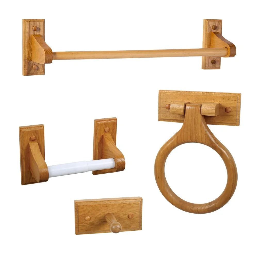 XMSJ 4 Piece Bathroom Accessories Set With Towel Bar