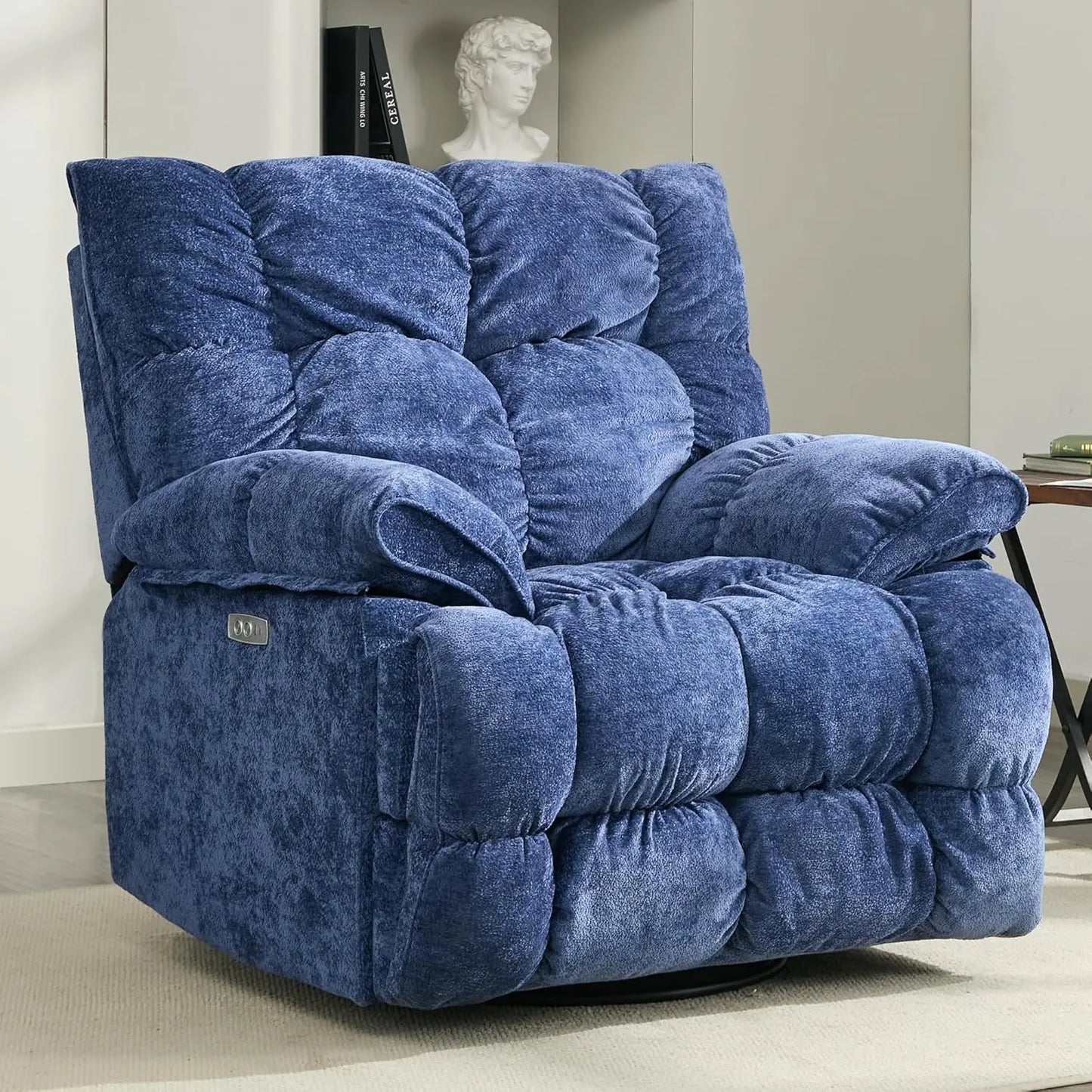 HUANZHUANG Oversized Rocker Recliner With Power Swivel