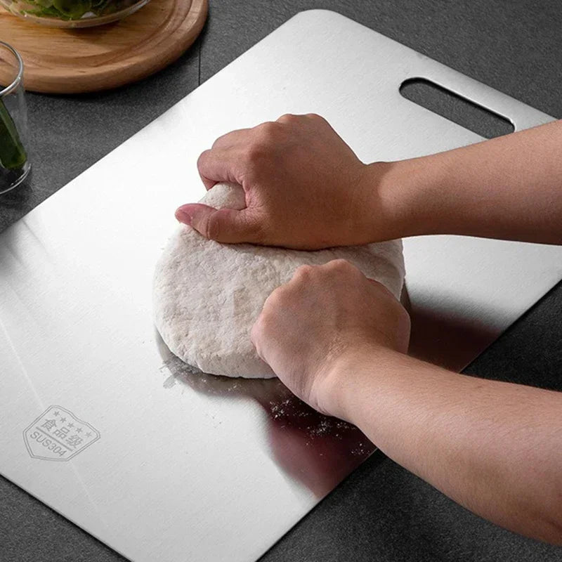 Stainless Steel Cutting Board Antibacterial Mildew Proof Dual Sided Portable