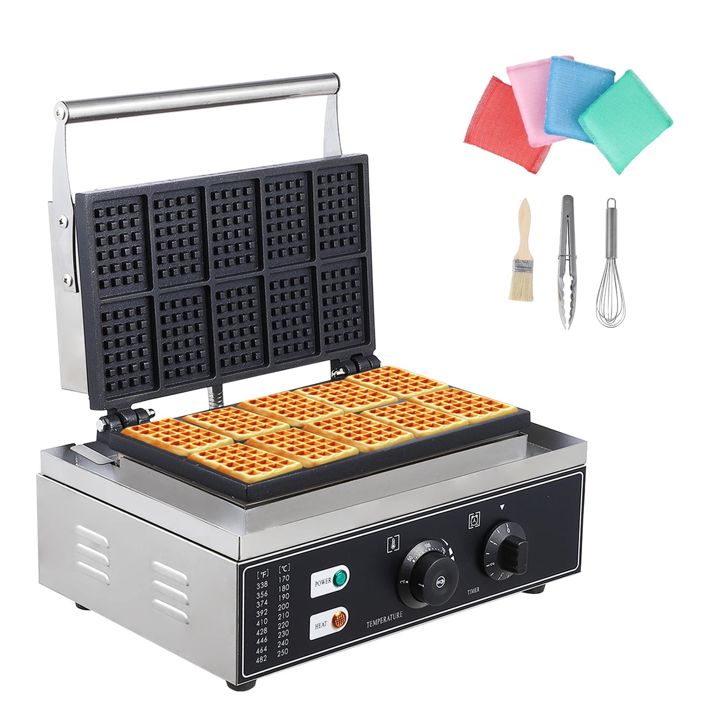 Acekool Electric Waffle Maker With Time Temperature Control