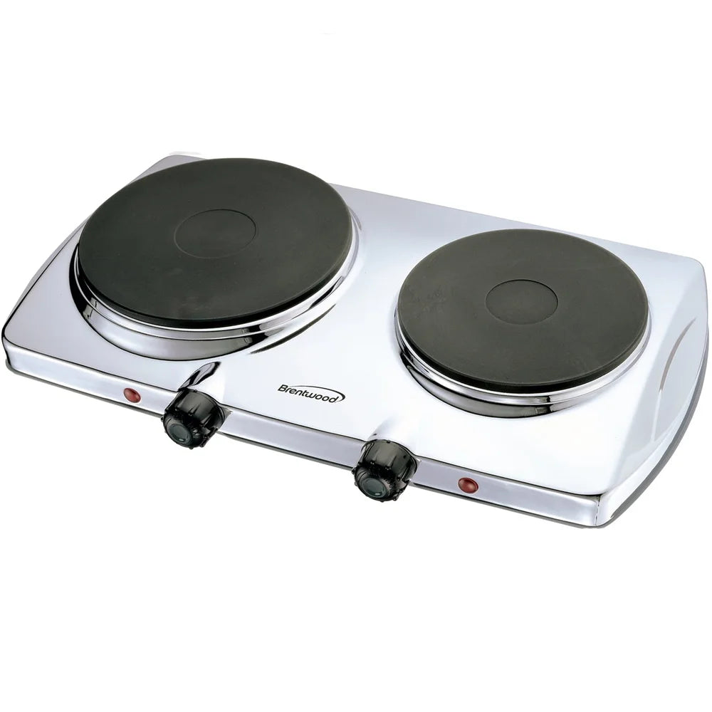 XMSJ Electric Double Burner Hot Plate 1440W Temperature