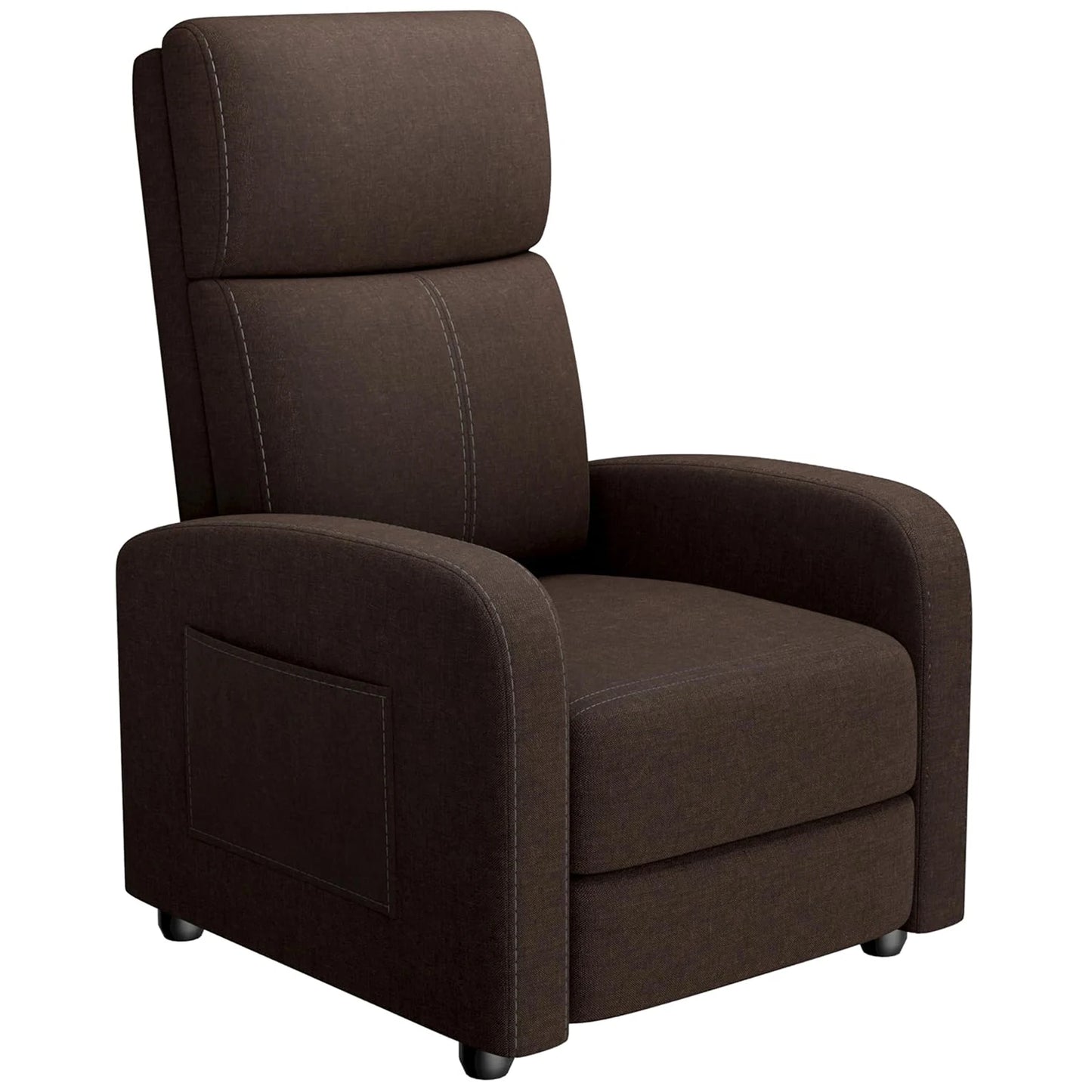 HiMISSCN Push Back Recliner Chair for Adults With Side Pocket