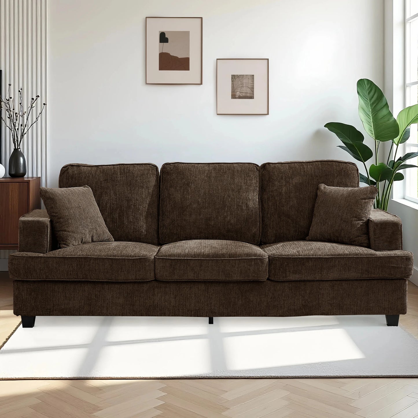 Cloud Chenile Sofa For Living Room Modern 3 Seater