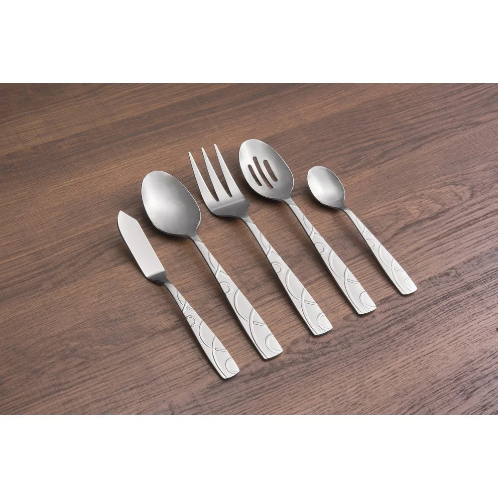 XMSJ 45 Piece Stainless Steel Flatware Set Service For 8 With Serving Pieces