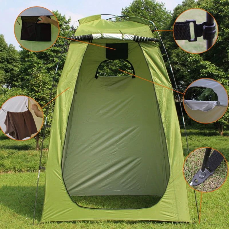Building Outdoor Privacy Shower Tent for Camping and Beach Use