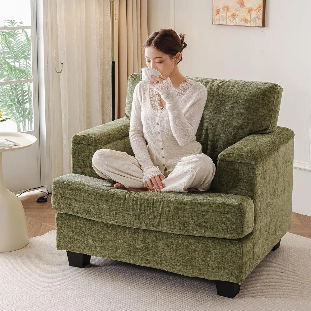 Angduo Accent Chair Upholstered Mid Century Armchair