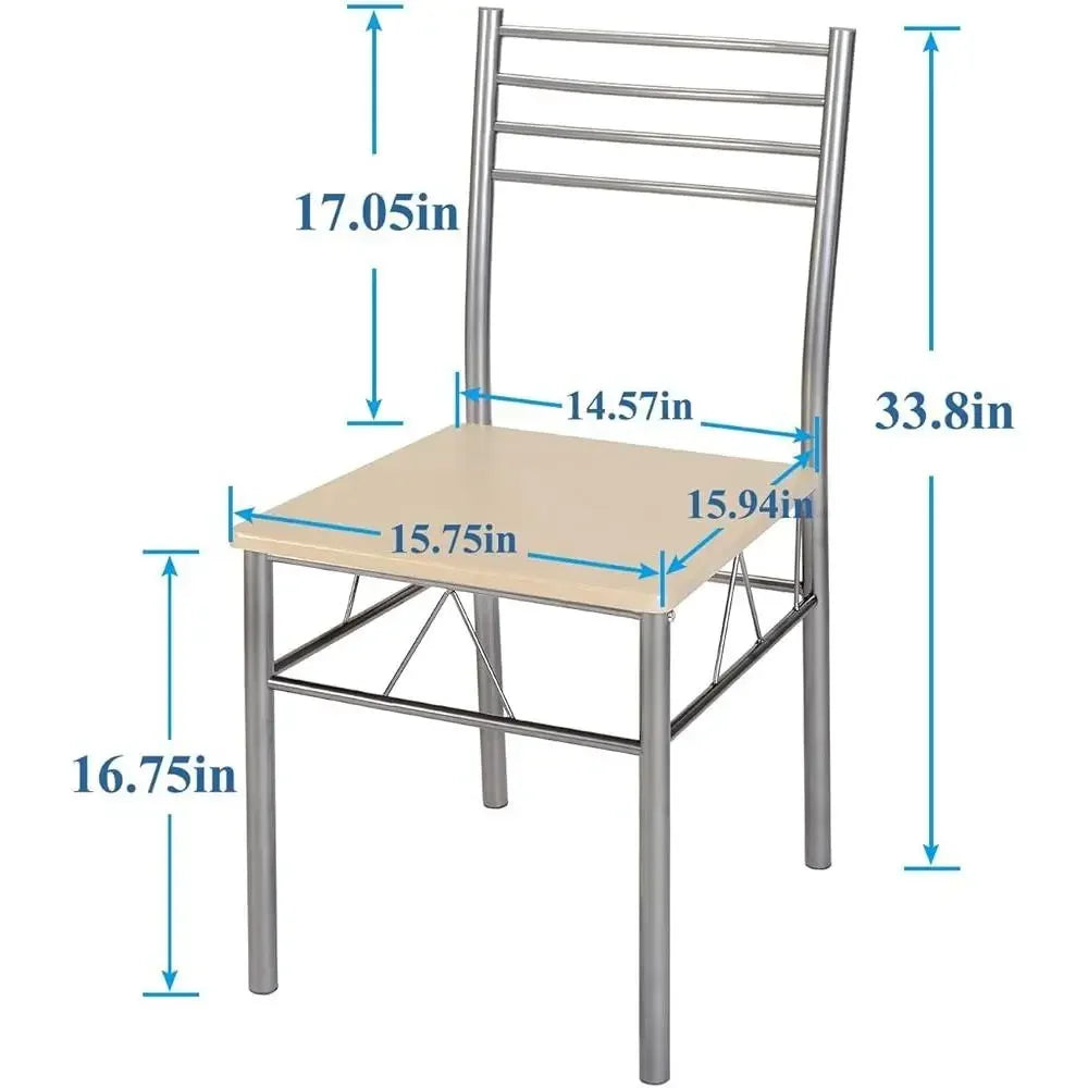 XMSJ Dinette Set With Glass Table And High Back Chairs