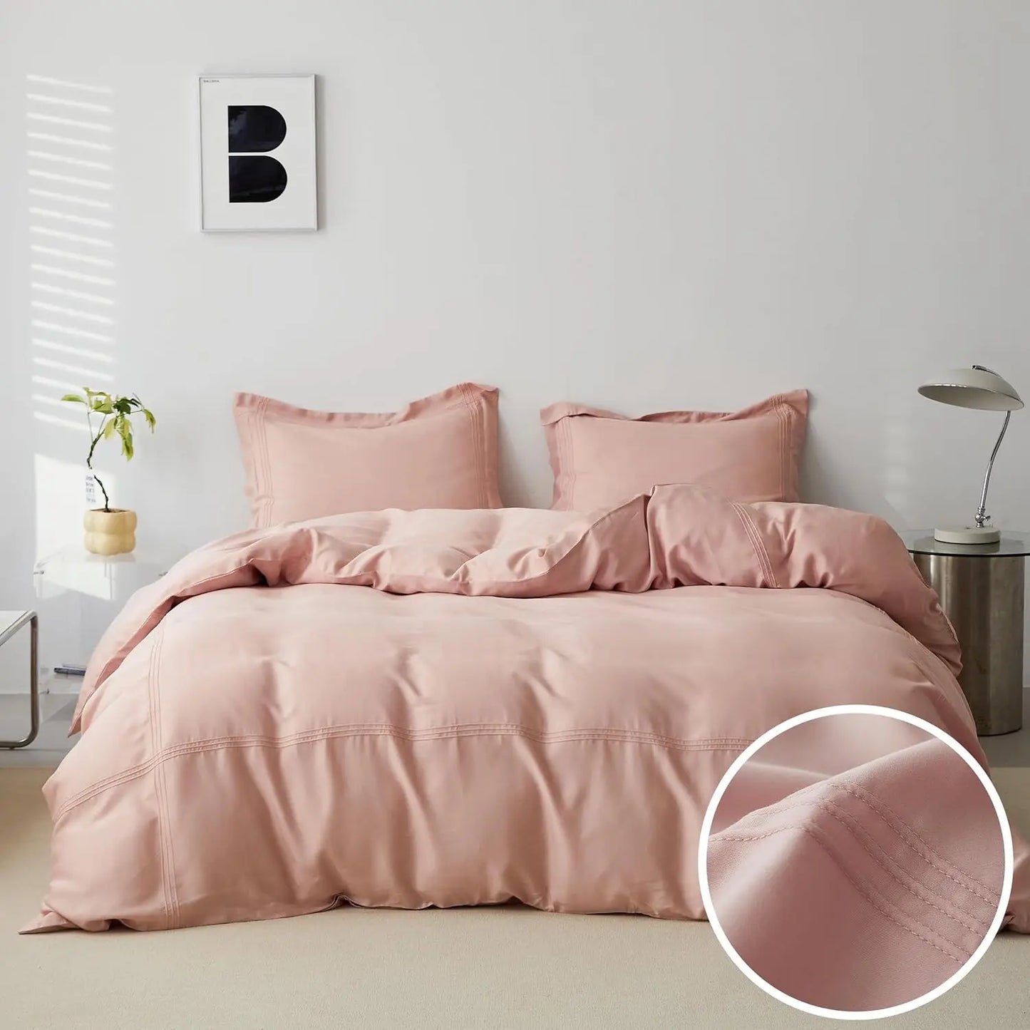 Simple And Opulence Eucalyptus Lyocell Duvet Cover Set