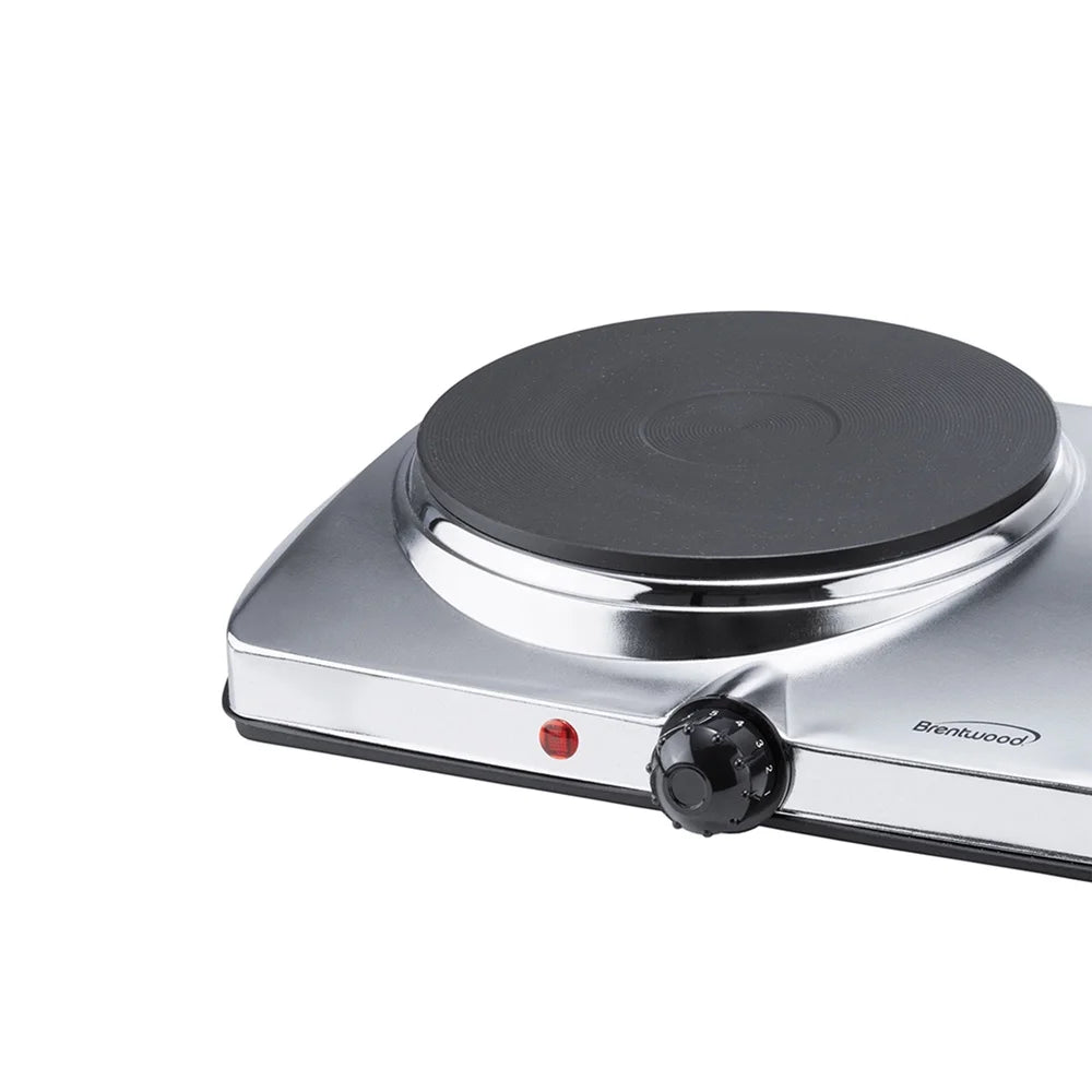 XMSJ Electric Double Burner Hot Plate 1440W Temperature