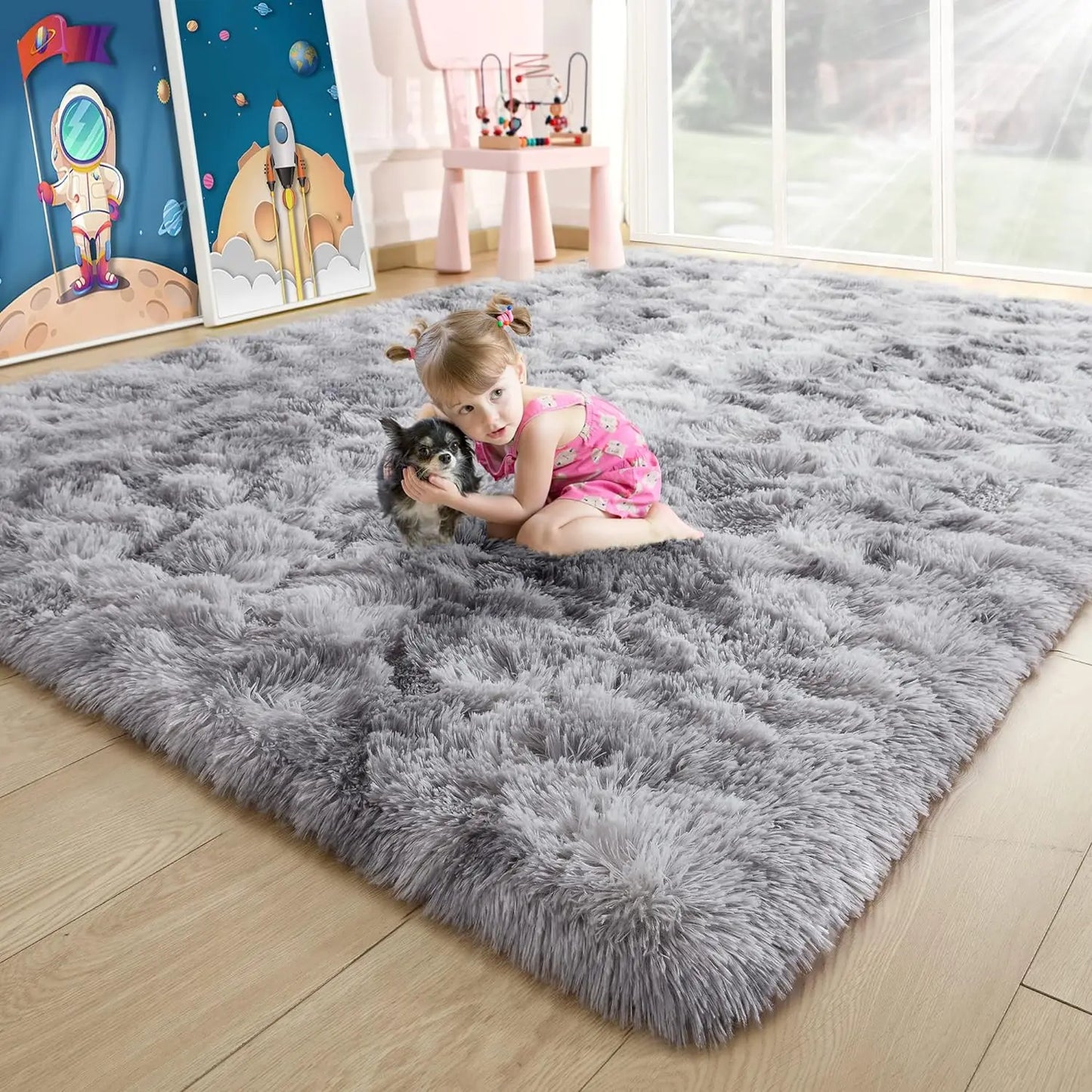 SuperUltraSoft Hypoallergenic Premium Polyester Area Rug LivingRoom BedroomDecor NonSlip
