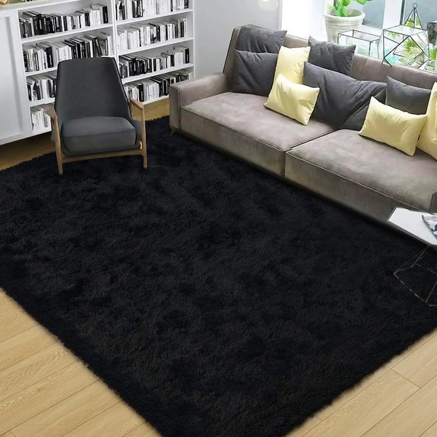 SuperUltraSoft Hypoallergenic Premium Polyester Area Rug LivingRoom BedroomDecor NonSlip