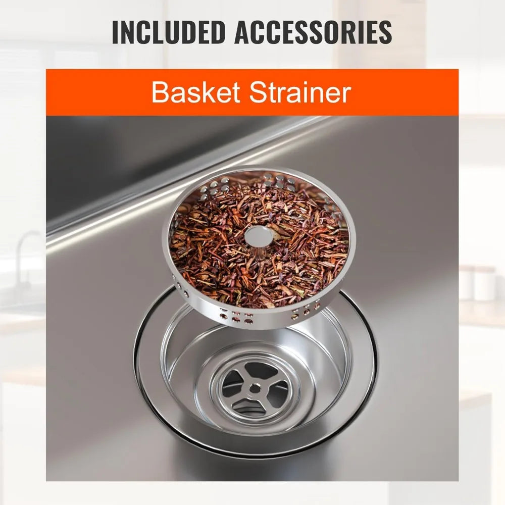 304 Stainless Steel Drop In Kitchen Sink Top Mount Bowl