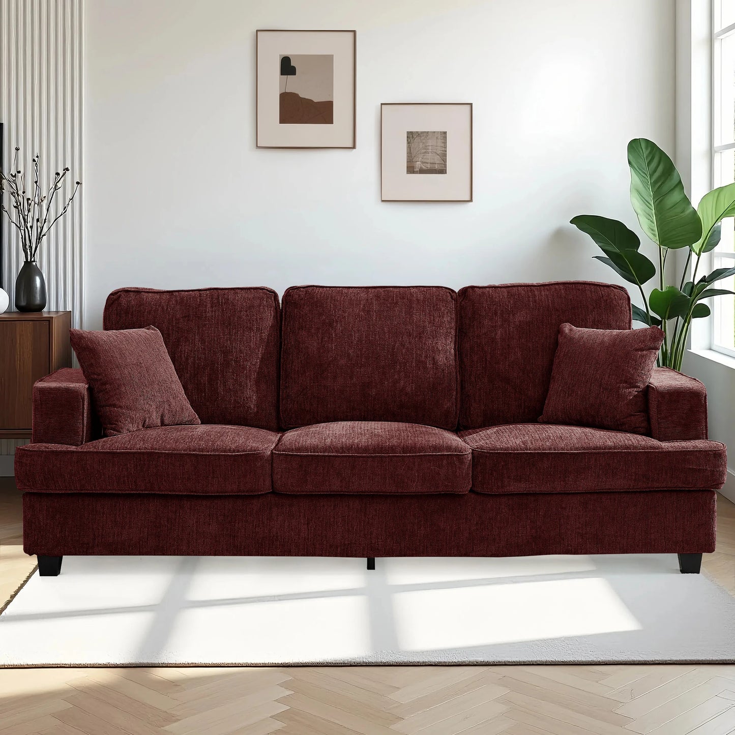 Cloud Chenile Sofa For Living Room Modern 3 Seater
