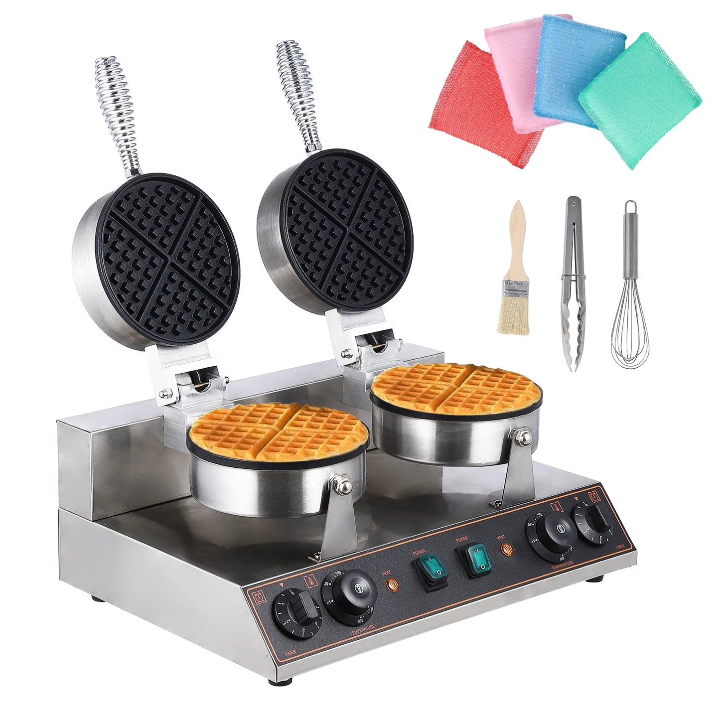 Acekool Electric Waffle Maker With Time Temperature Control