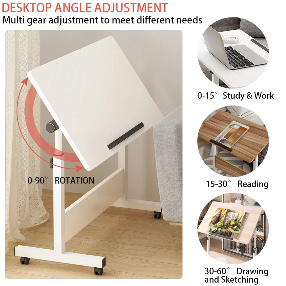 Twister CK Adjustable Height Mobile Standing Desk With Wheels For Home Office