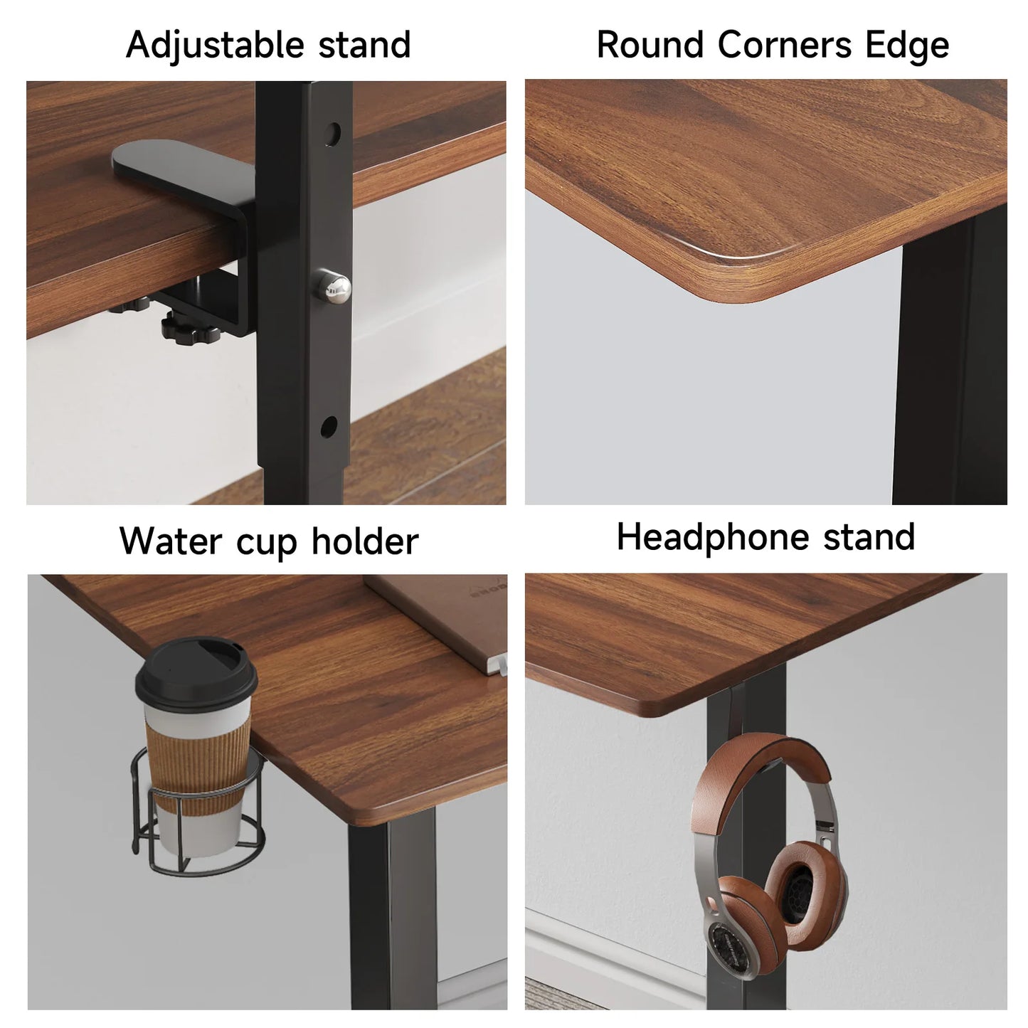 ONBRILL Electric Standing Desk With Two Monitor Shelves Memory Controller