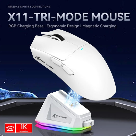 Attack Shark X11 Wireless Gaming Mouse With Magnetic Dock