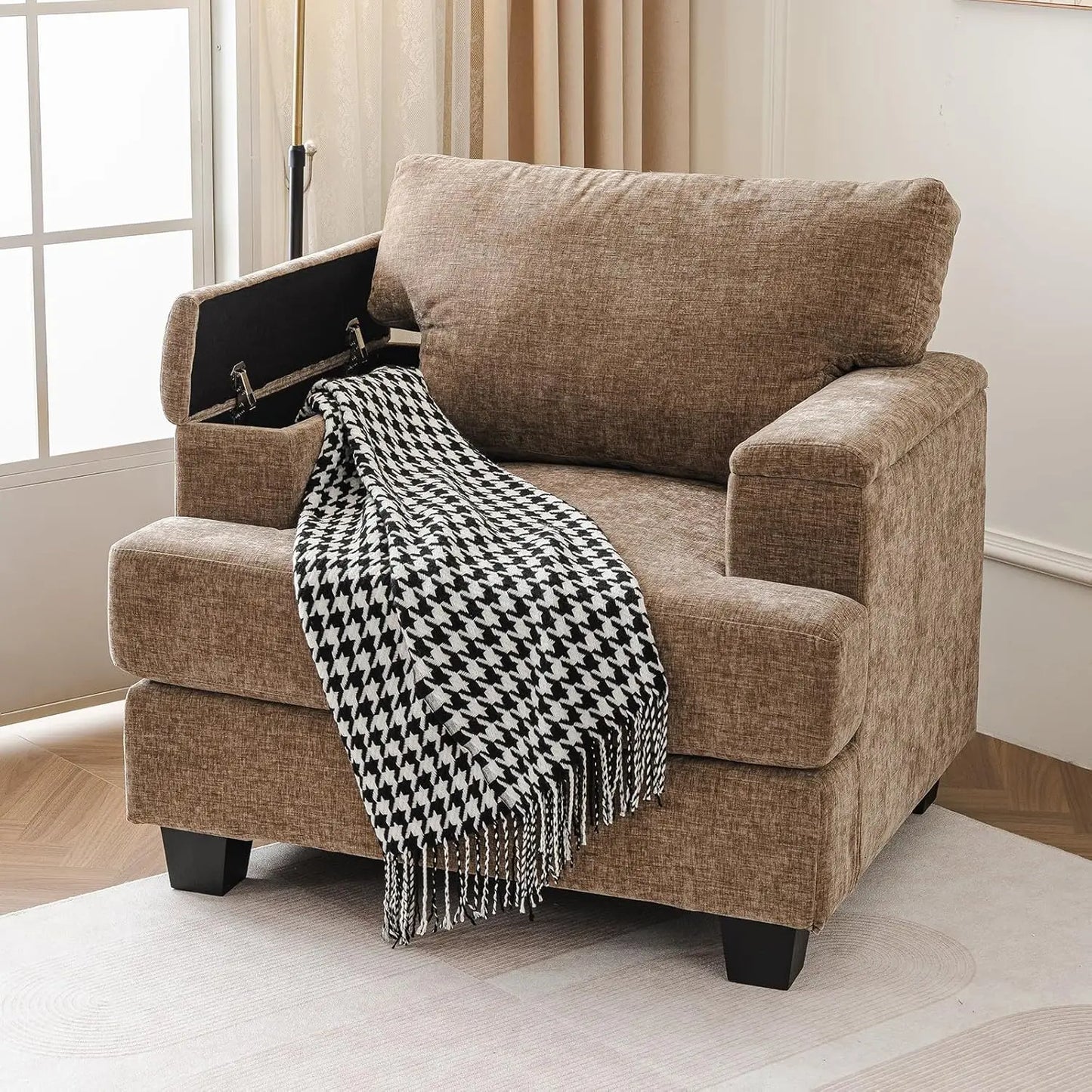 Angduo Accent Chair Upholstered Mid Century Armchair