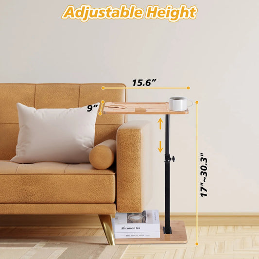 Angies Home Store Adjustable Height Sofa Side Table And Bath Tub Tray Stand Multi Purpose Furniture Living Room