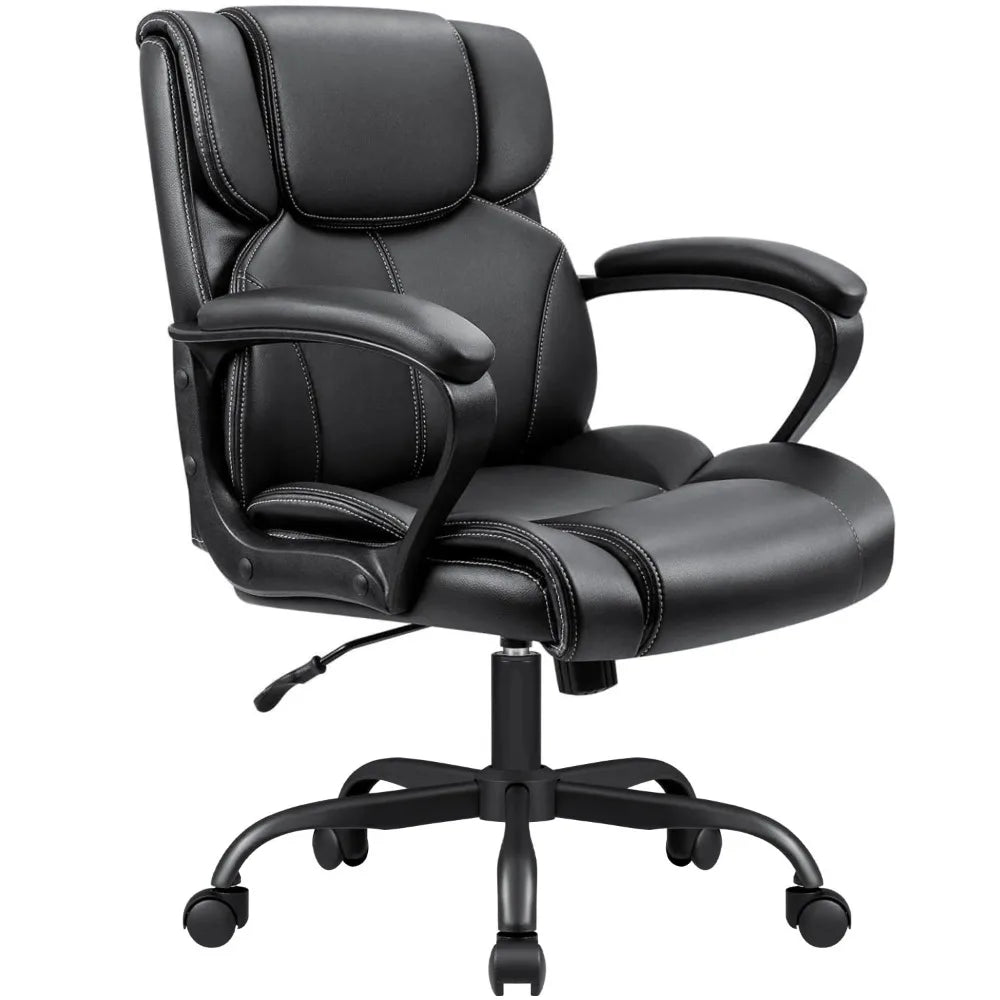 XIAOLANG Ergonomic Faux Leather Office Chair With Armrests