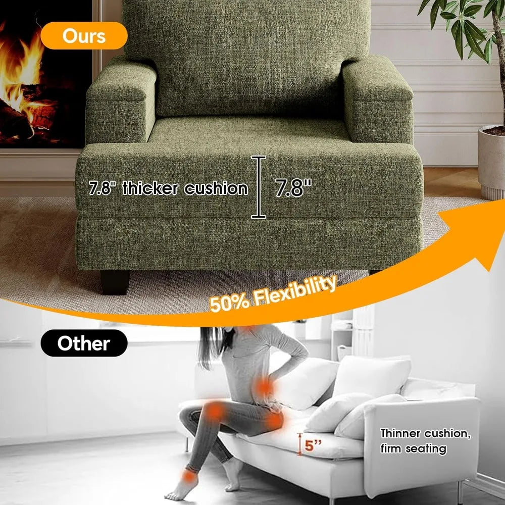 Angduo Accent Chair Upholstered Mid Century Armchair