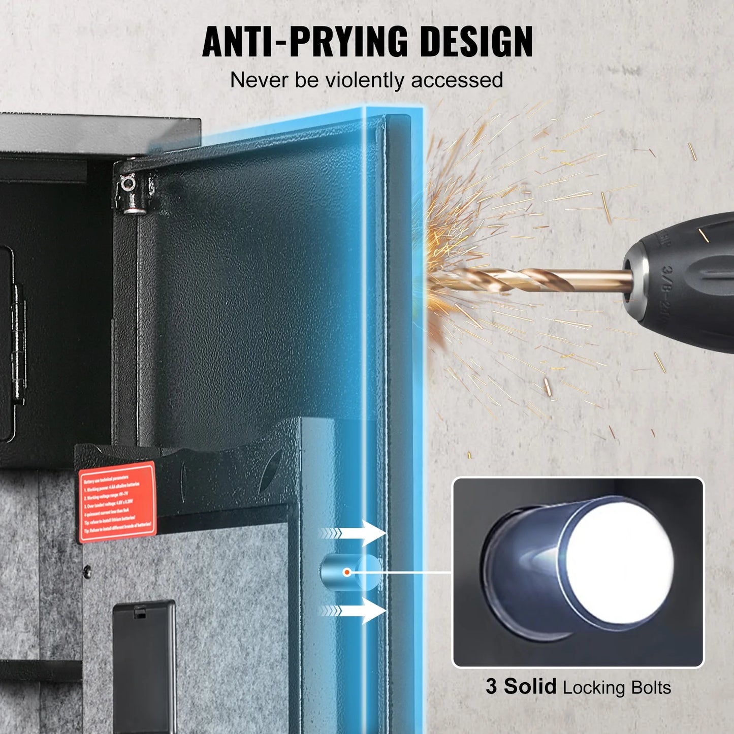 SucceBuy Rifle Gun Safe With Digital Keypad And Removable Shelf