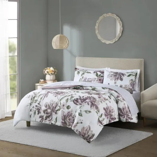 Floral Bed In A Bag Set With Premium Comforter Shams