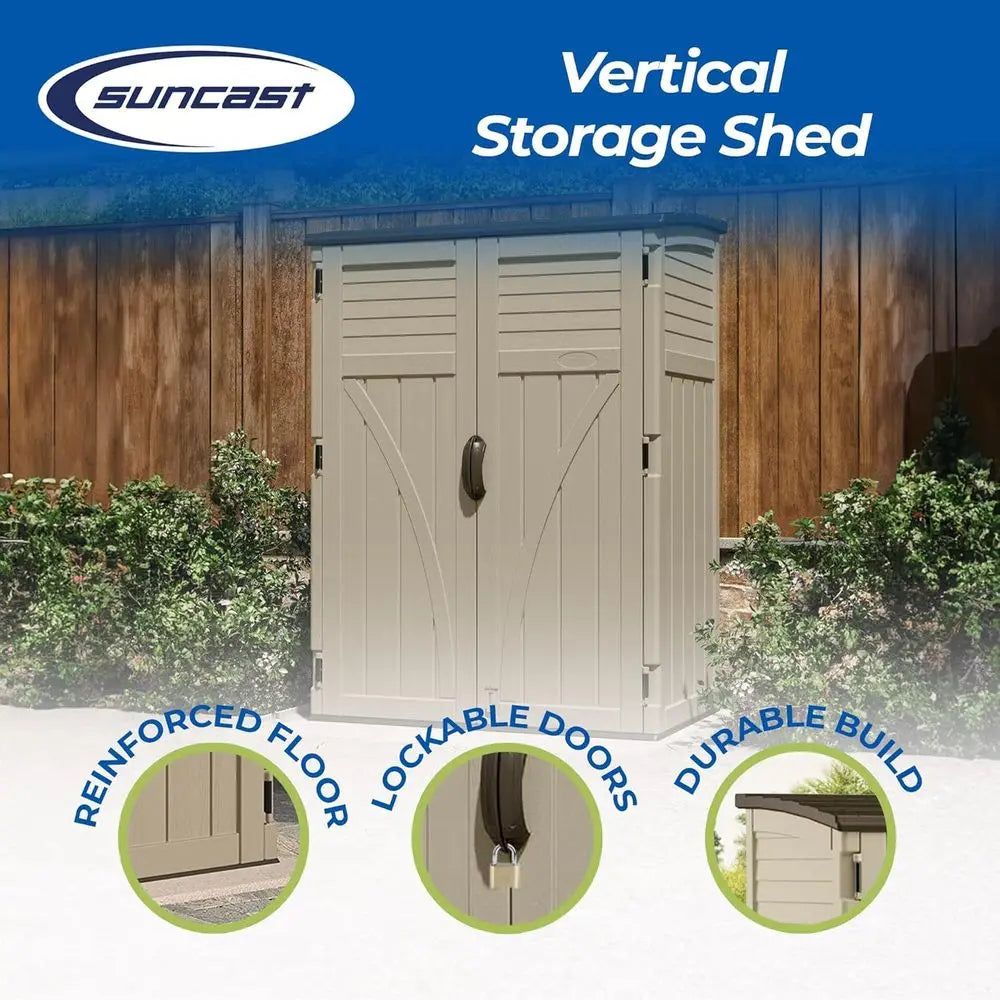 Durable Waterproof Resin Outdoor Storage Cabinet for Patio and Garden