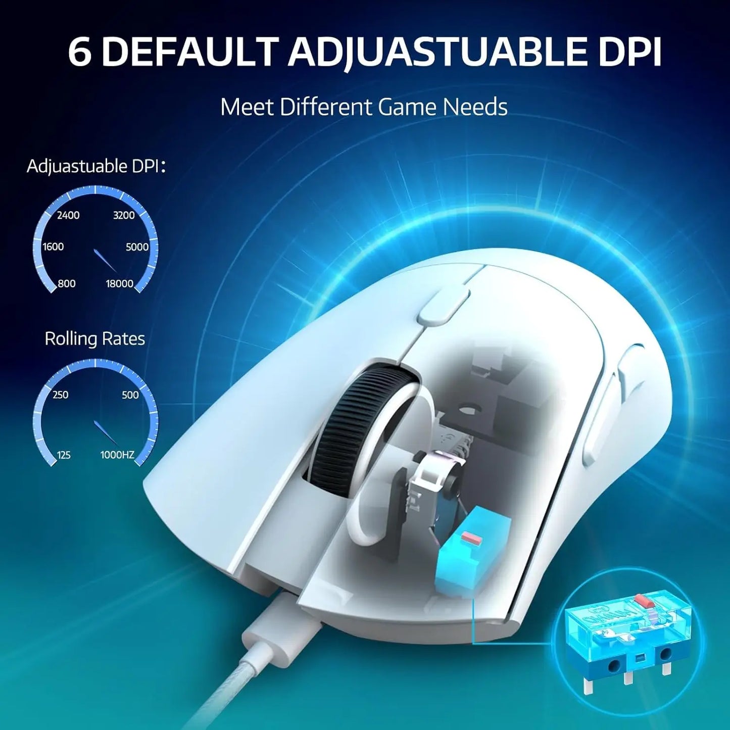 Attack Shark R1 Wireless Gaming Mouse With TriMode Connection
