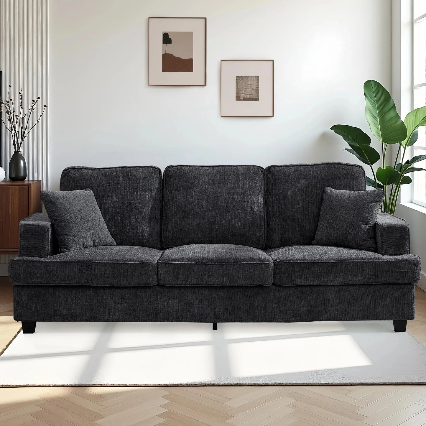 Cloud Chenile Sofa For Living Room Modern 3 Seater