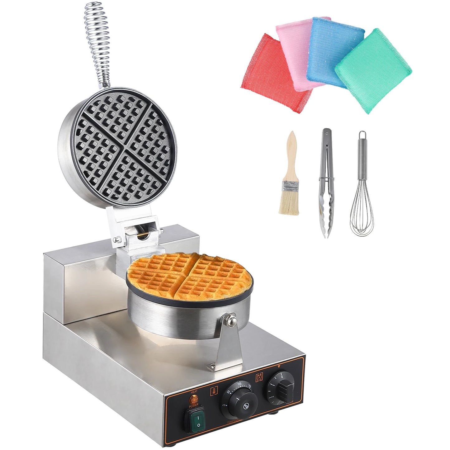 Acekool Electric Waffle Maker With Time Temperature Control