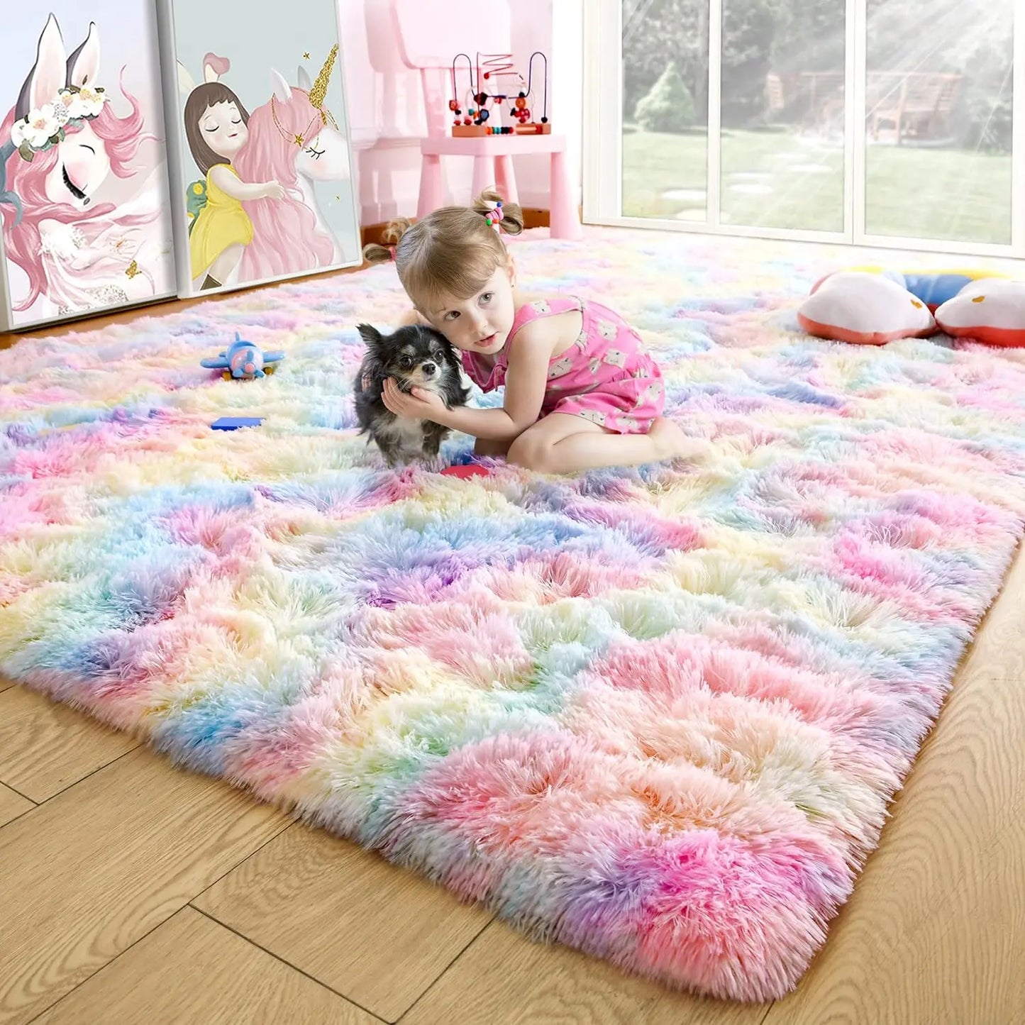 SuperUltraSoft Hypoallergenic Premium Polyester Area Rug LivingRoom BedroomDecor NonSlip