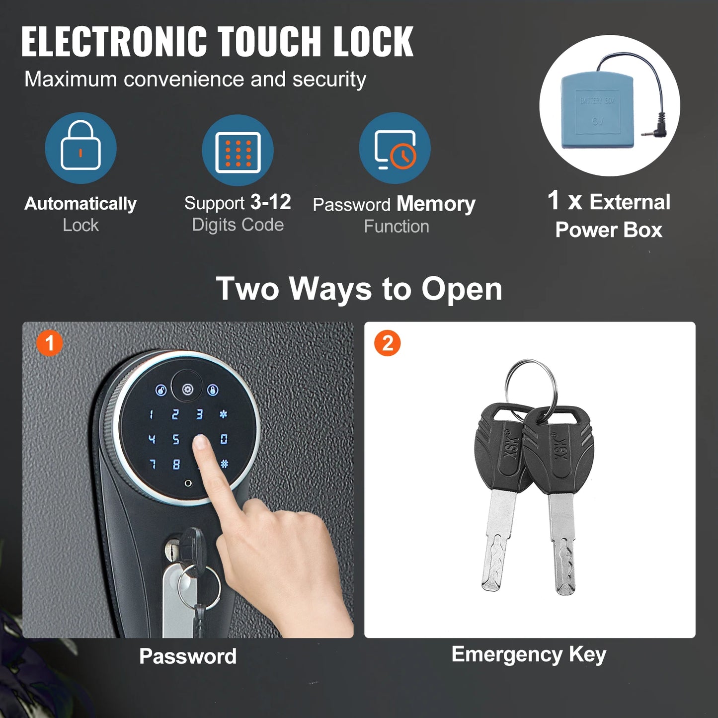 VEVOR Gun Safe With Digital Keypad Lock And Removable Shelf