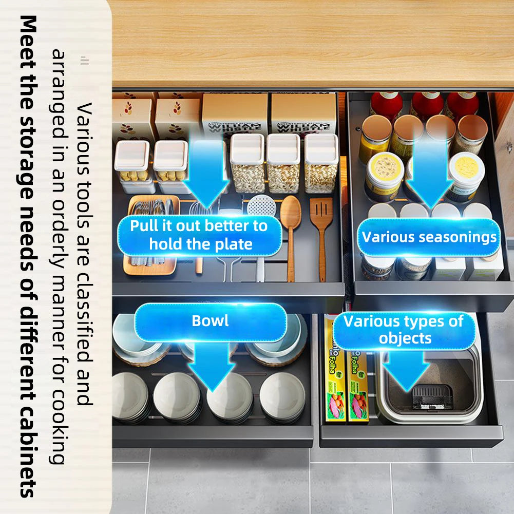 HiMISS PremiumQuality SlidingCabinet DrawerSystem for Kitchen Organization and Storage