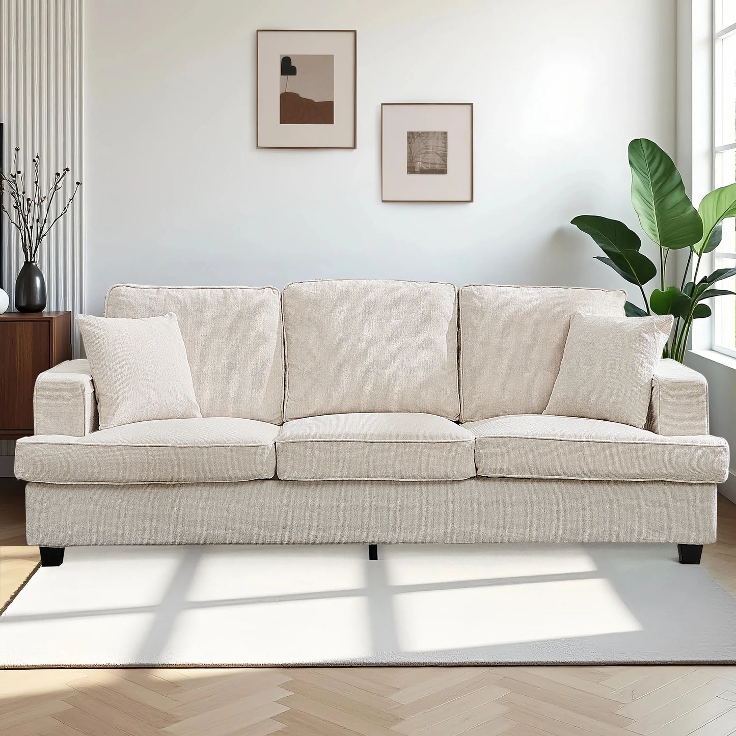 Cloud Chenile Sofa For Living Room Modern 3 Seater