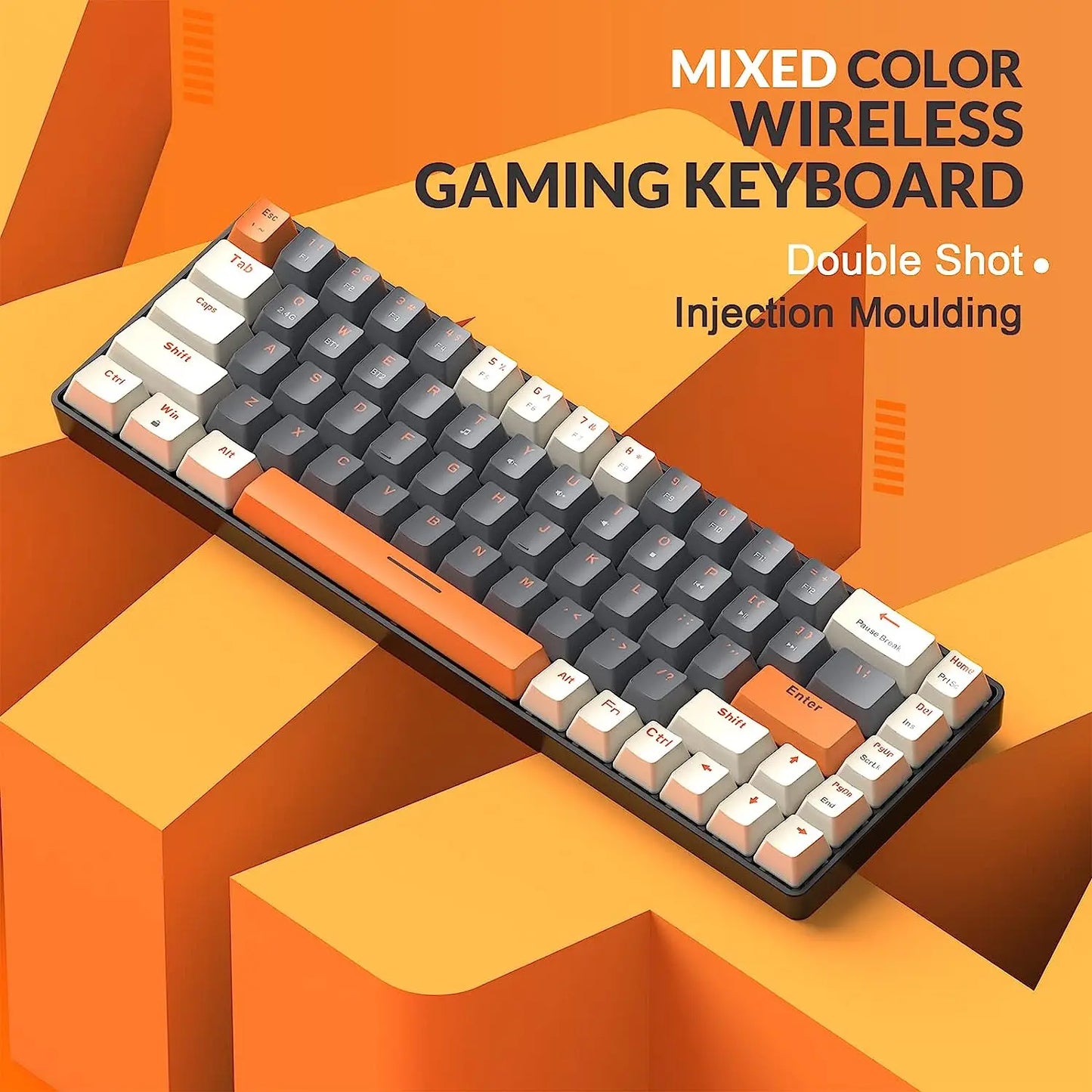Attack Shark RK68 Wireless Mechanical Keyboard Bluetooth 5.0 2.4GHz Dual Mode