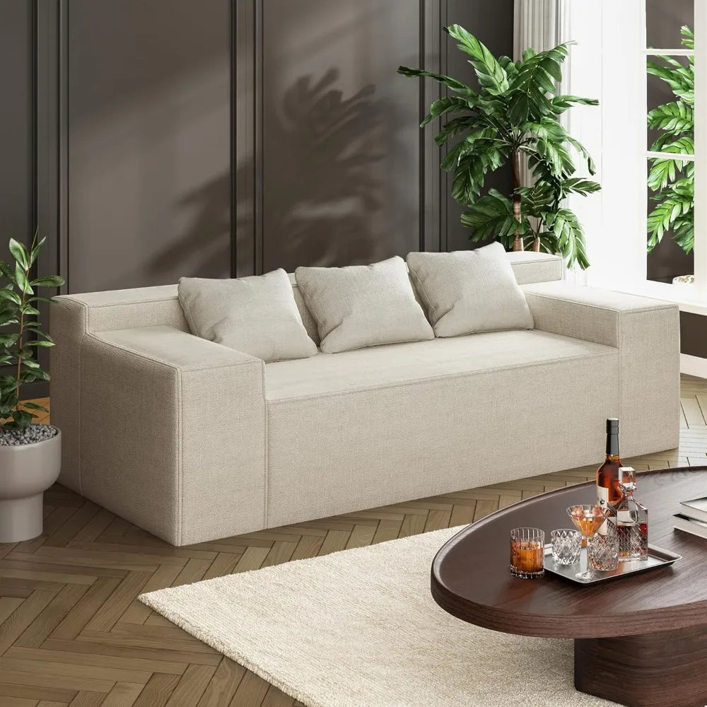 Modular Sectional Sofa Corduroy With Movable Cushions