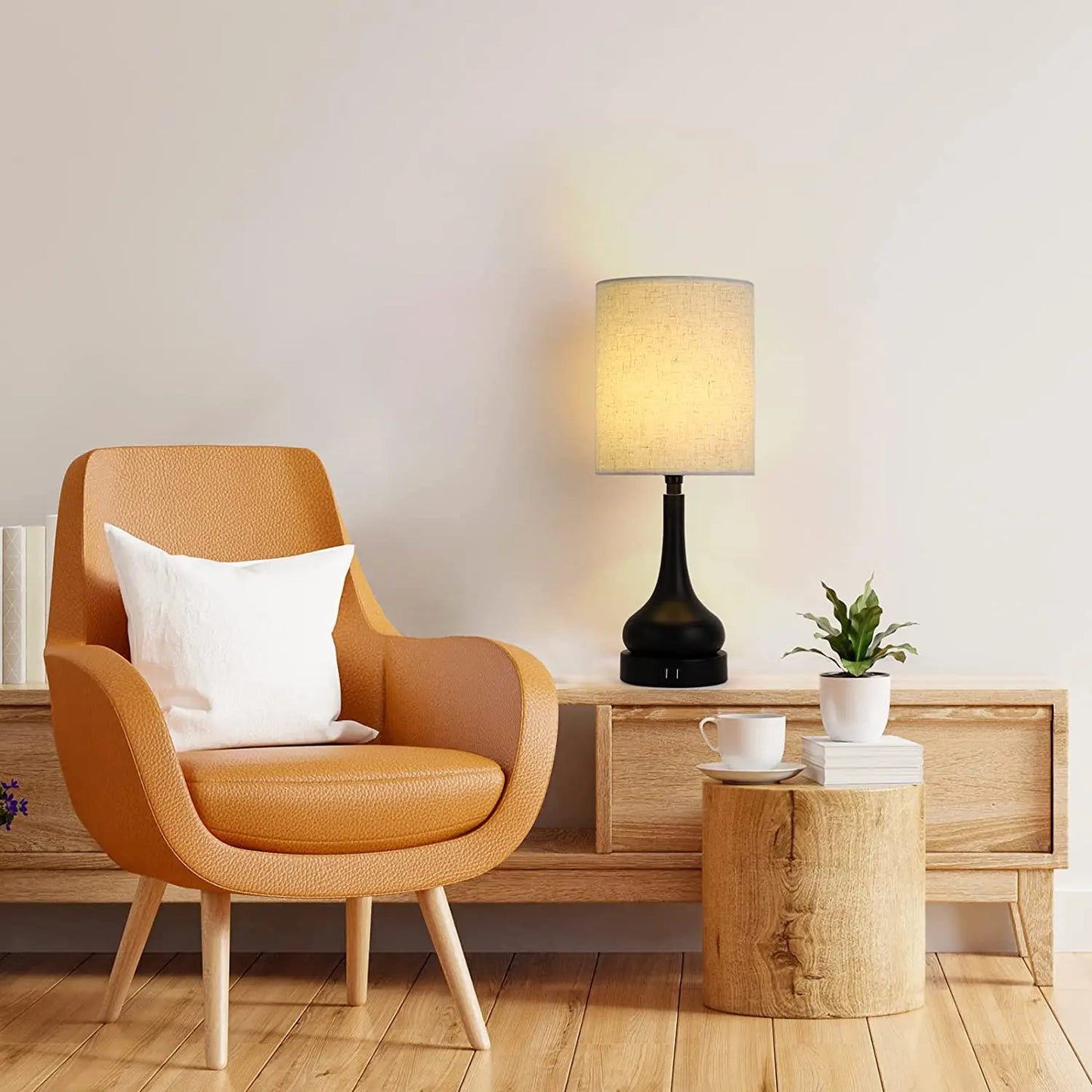 Angie's Home Store Bedside Lamp Duo With USB Charging Ports