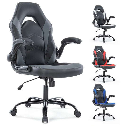 JHK Ergonomic Office Gaming Chair With Premium PolyurethaneLeather Upholstery Quality