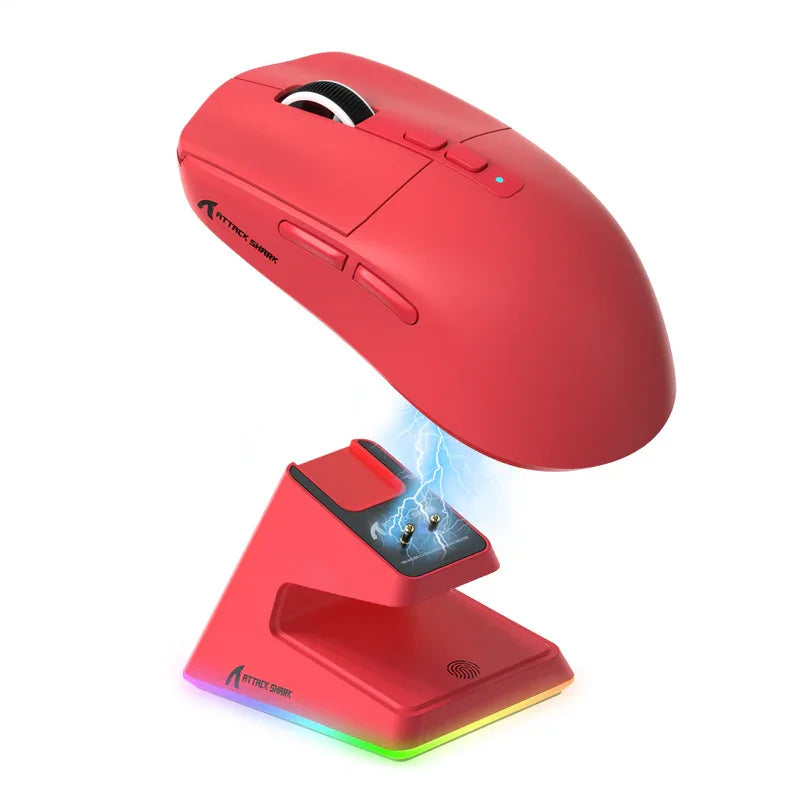 Attack Shark X6 Wireless Gaming Mouse With PAW3395 Sensor Magnetic Dock