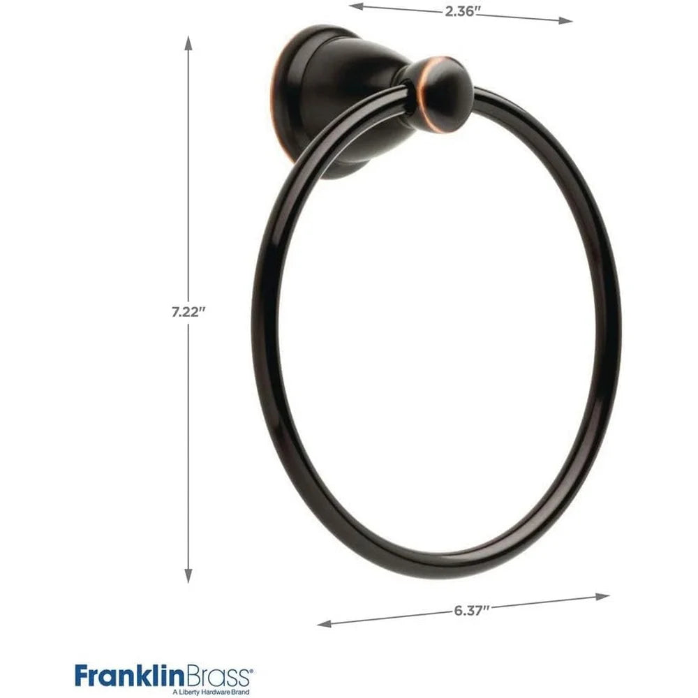 Dutrieux 3-Piece Bathroom Set Towel Bar Toilet Paper Holder Ring