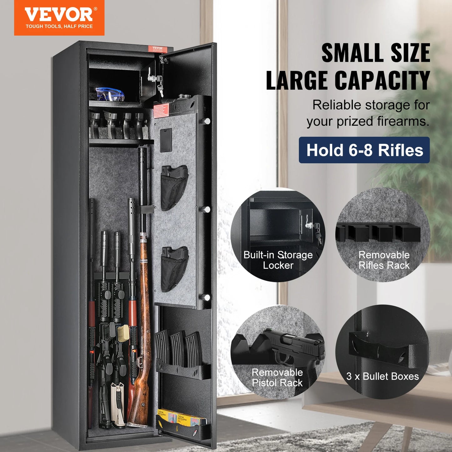 VEVOR Gun Safe With Digital Keypad Lock And Removable Shelf