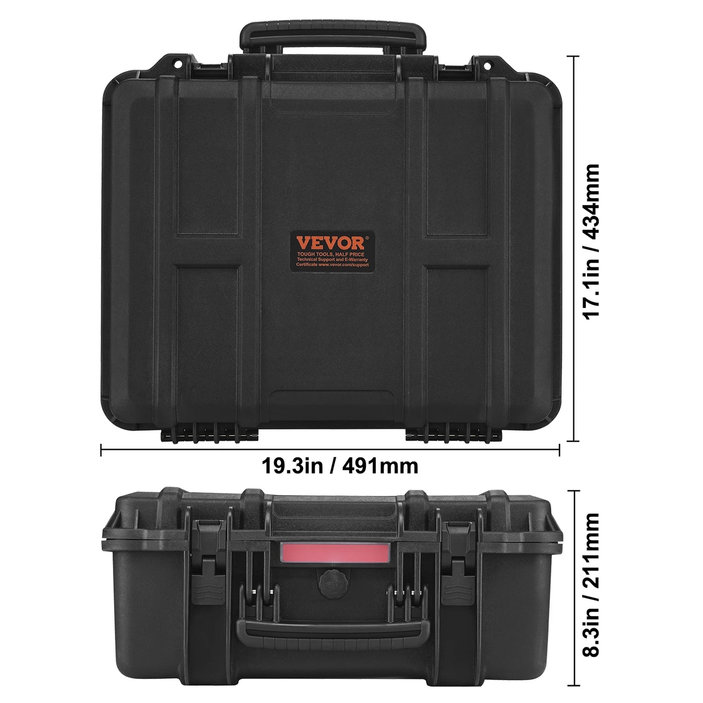 SucceBuy Waterproof Hard Pistol Case With Foam Lining Lockable