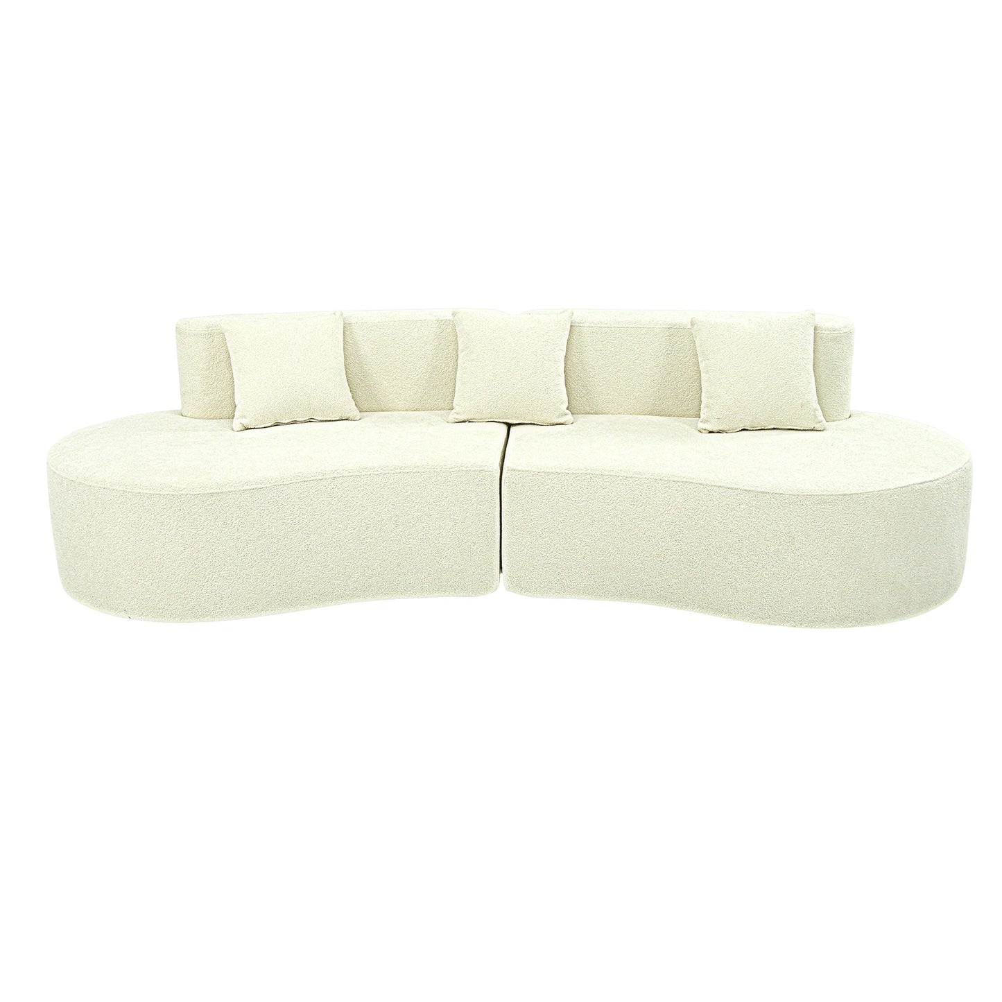 US Modern Curved Four Seat Modular Sectional Half Moon Sofa