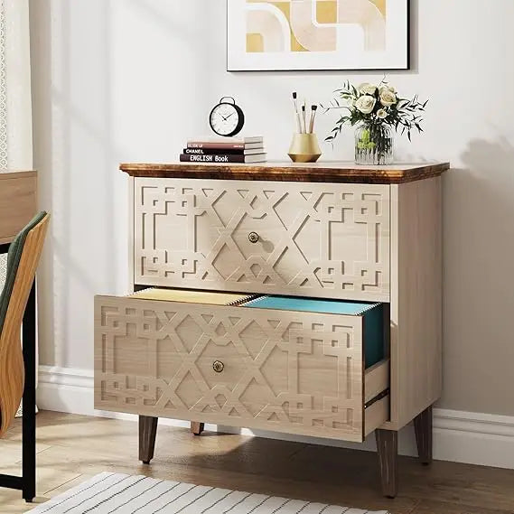 2 Drawer Lateral File Cabinet For Office Filing A4 Letter Legal