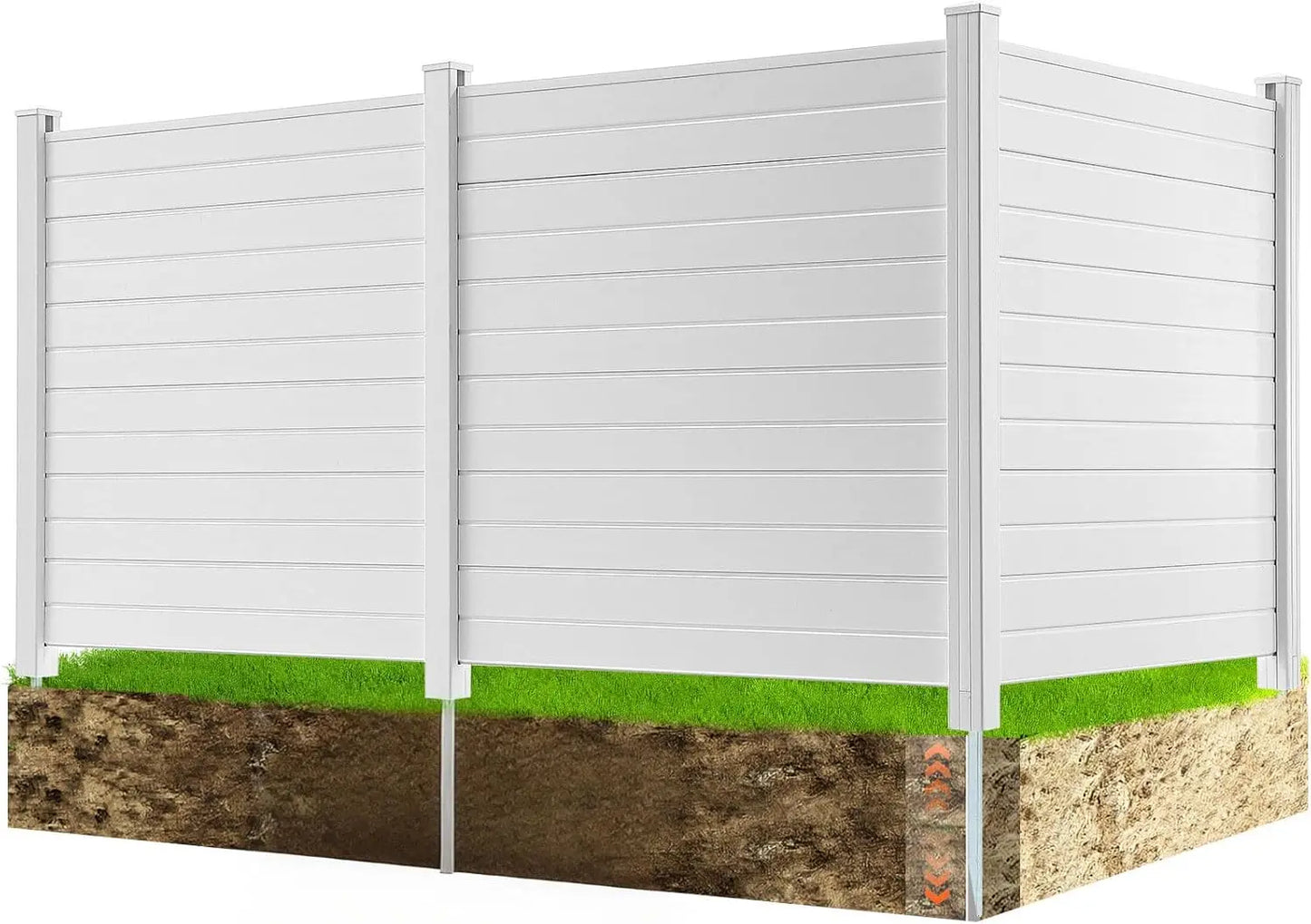 XMSJ Outdoor Privacy Screen PVC Fence For AC Units And Pool Equipment