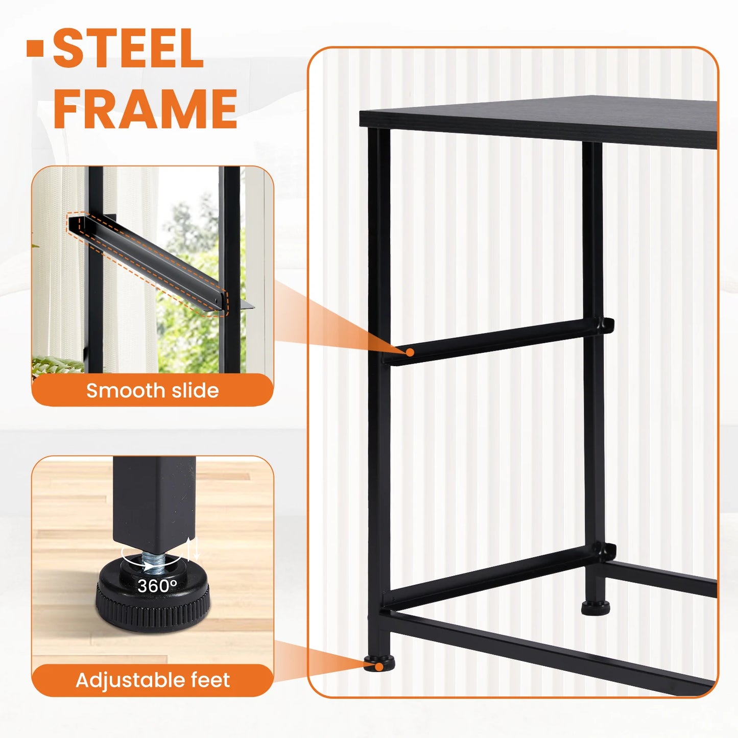 Angies Home Store JHK UltraFunctionalNightstand With Fabric Drawers And StorageSolutions