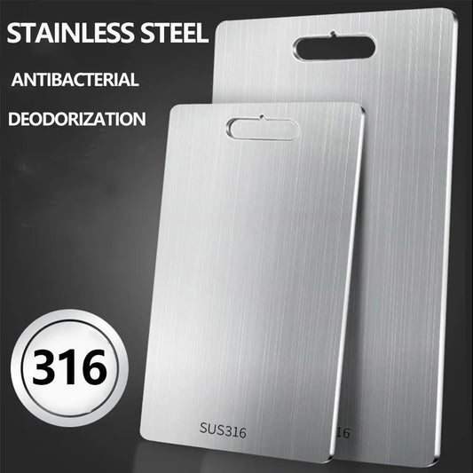 Stainless Steel Cutting Board Antibacterial Mildew Proof Dual Sided Portable